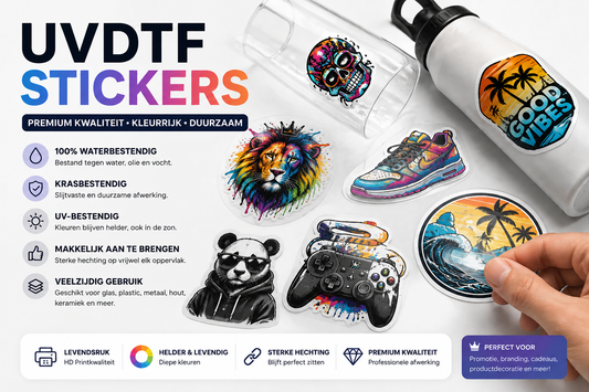 UV DTF Stickers – Gepersonaliseerde Stickers op Maat